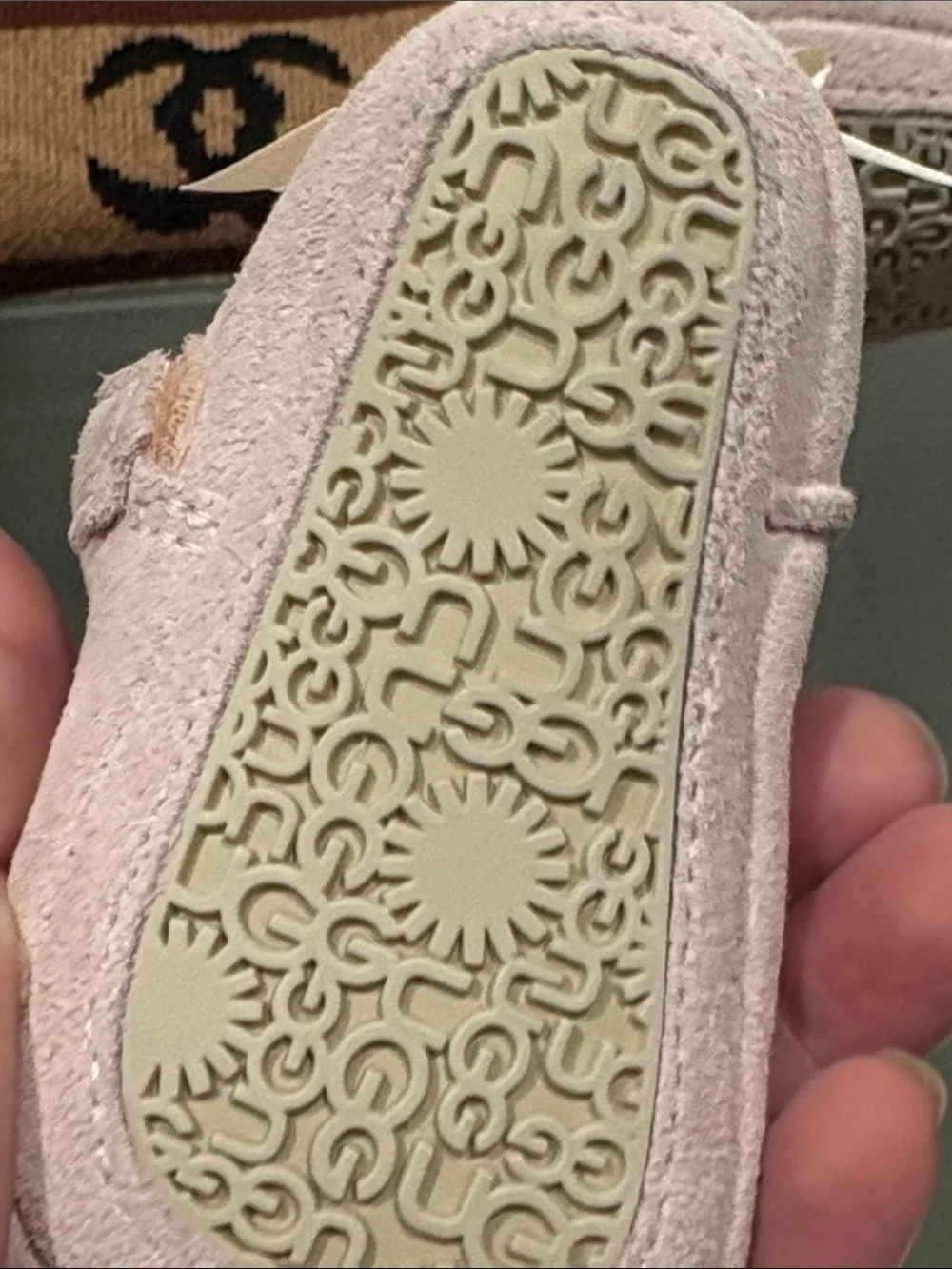UGG Pink Suede Toddler Slip On Booties Boots